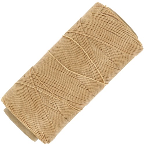 Bobine de fil ciré Linhasita pour micro macramé 0.5 mm - Golden Beige (602) x335m