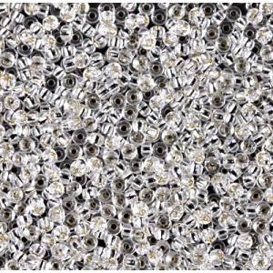 Rocaille Miyuki 15/0 0001 - Crystal Silver Lined x8g