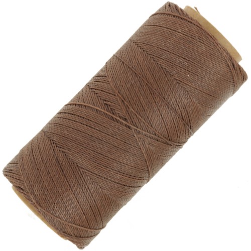 Bobine de fil ciré Linhasita pour micro macramé 0.5 mm - Marron clair (790) x335m