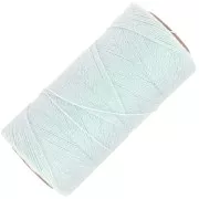 Bobine de fil ciré Linhasita pour micro macramé 0.5mm Mint iridescent (Fresh Mint)