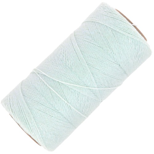 Bobine de fil ciré Linhasita pour micro macramé 0.5mm Mint iridescent (Fresh Mint)