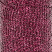 Bobine de fil ciré Linhasita pour micro macramé 0.5mm Rose foncé métallisé (Pink)