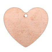 Pendentif coeur 22x24 mm en cuivre pour poudre de sur-glaçure x1