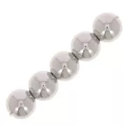 Perles rondes 6 mm - Argenté x20