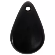 Sequins pétales de fleurs incurvés 24.5 mm en acrylique - Noir x6