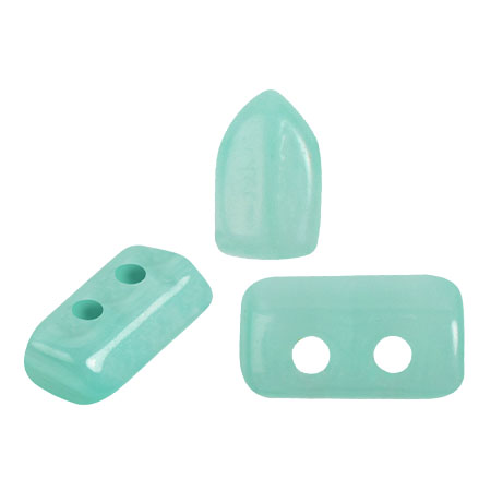 Perles en verre Piros® par Puca® 2x5 mm - Blue Green Opal x10g