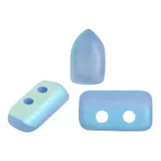 Perles en verre Piros® par Puca® 2x5 mm - Blue Opal AB Mat x10g