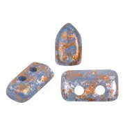 Perles en verre Piros® par Puca® 2x5 mm - Blue Opal Tweedy x10g