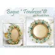 Perles en verre Piros® par Puca® 2x5 mm - Blue Opal Tweedy x10g