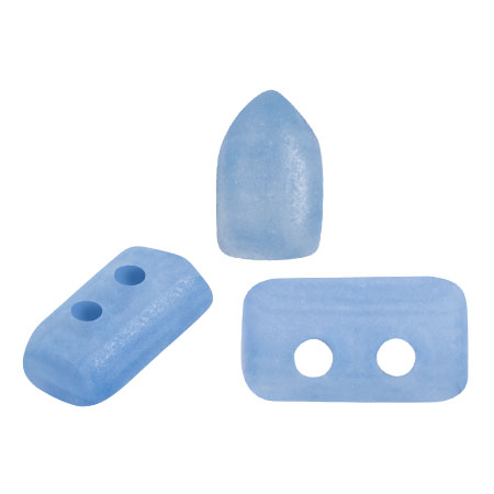 Perles en verre Piros® par Puca® 2x5 mm - Blue Opal Mat x10g