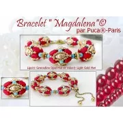 Perles en verre Lipsi® par Puca® 4x6 mm - Grenadine Opal Mat x10g