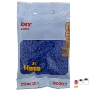 Perles à repasser Hama MINI 2.5 mm Bleu foncé (n°08) x2000|raw }}