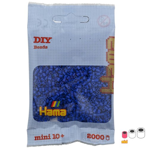 Perles à repasser Hama MINI 2.5 mm Bleu foncé (n°08) x2000