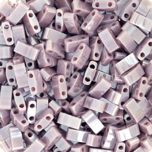 Miyuki Half Tila Beads 5x2.3x1.9mm HTL-0437 - Opaque Mauve Luster x10g