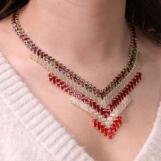 Miyuki Half Tila Beads 5x2.3x1.9mm HTL-0150FR - Transparent Sapphire AB Mat x10g