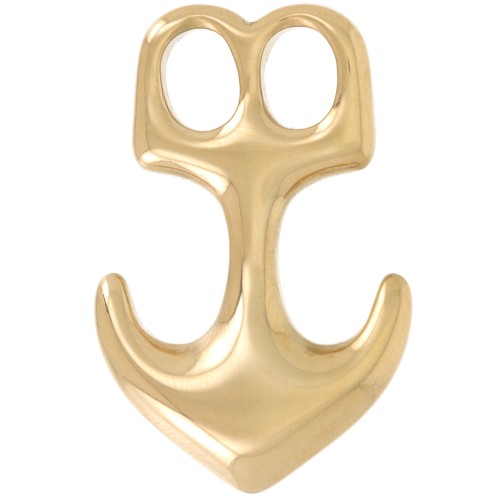 Fermoir crochet ancre 33x22 mm - Acier inoxydable 316L Doré x1