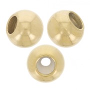 Perles stoppeur 4 mm avec un trou de 1 à 1.3 mm - Acier inoxydable 304L Doré x4