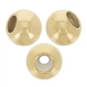 Perles stoppeur 4 mm avec un trou de 1 à 1.3 mm - Acier inoxydable 304L Doré x4