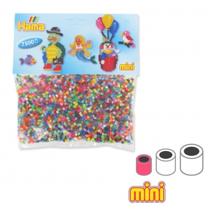 Assortiment de perles à repasser Hama MINI 2.5 mm 48 couleurs x7500