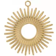 Pendentif soleil 24 mm - Acier inoxydable 304L Doré x1