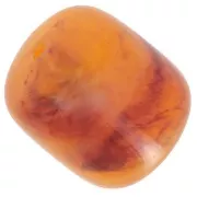 Abricot - Perles tubes en résine translucide 16x14 mm - Abricot marbré x4 Perles tubes en résine translucide 16x14 mm - Abricot marbré x4