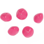 Perles nuggets en résine opaque 9x12 mm - Rose bonbon x8
