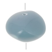 Perles nuggets en résine opaque 9x12 mm - Bleu fumé x8