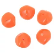 Perles nuggets en résine opaque 9x12 mm - Orange x8