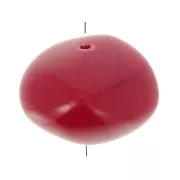 Perles nuggets en résine opaque 9x12 mm - Rouge carmin x8