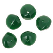 Perles nuggets en résine opaque 9x12 mm - Vert emeraude x8