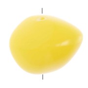 Perles nuggets en résine opaque 9x12 mm - Jaune soleil x8