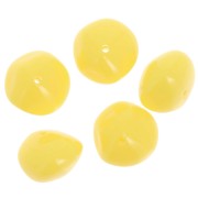Perles nuggets en résine opaque 9x12 mm - Jaune soleil x8