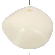 Perles nuggets en résine opaque 12x15 mm - Ecru x6