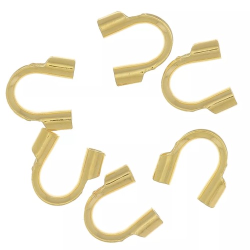 Protections pour fil cablé 1 mm - Doré x20