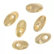 Long Magatama Miyuki 4x7 mm LMA-193 - 24kt Gold Light Plated x5g