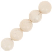 Perles rondes en verre tchèque 6 mm - Opaque White Champagne x25