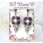 Perles en verre Samos® par Puca® 7x5 mm - Royal Blue Metallic Mat x10g