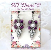 Perles en verre Samos® par Puca® 7x5 mm - Cherry Metallic Mat x10g