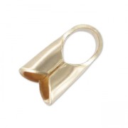 Embout pour cordon 4 mm - Gold Filled (or laminé)  x2