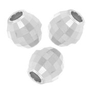 Perles rondes facettées - boule à facettes 2 mm en Argent 925 x20