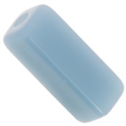 Perles tube rectangle en résine opaque 20x8 mm - Bleu fumé x4