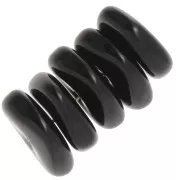 Perles rondelles irrégulières 13 mm en résine opaque - Noir x6