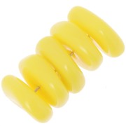 Perles rondelles irrégulières 13 mm en résine opaque - Jaune soleil x6|raw }}