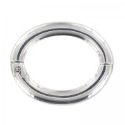 Fermoir ovale 28 mm plaqué rhodium x1|raw }}