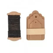 Assortiment d'étiquettes Kraft avec fil x30