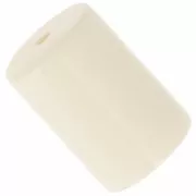 Perles tube cylindrique 13x9 mm en résine opaque - Ecru x6