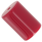 Perles tube cylindrique 13x9 mm en résine opaque - Rouge carmin x6|raw }}