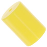 Perles tube cylindrique 13x9 mm en résine opaque - Jaune soleil x6
