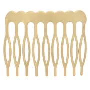 Petite barrette peigne pour cheveux à décorer 23x29 mm - Doré x1