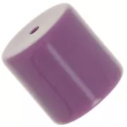 Violet - Perle tube cylindrique en résine opaque 14 mm - Mauve foncé x1 Perle tube cylindrique en résine opaque 14 mm - Mauve foncé x1